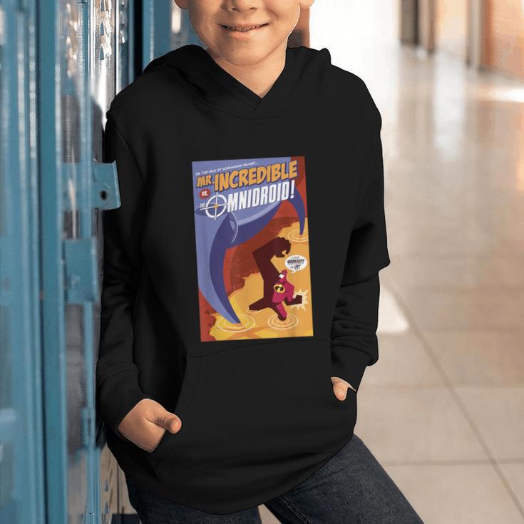 Disney Pixar The Incredibles Omnidroid Comic Book Cover Graphic Youth Hoodie Disney Pixar The Incredibles Omnidroid Comic Book Cover Graphic Youth Hoodie