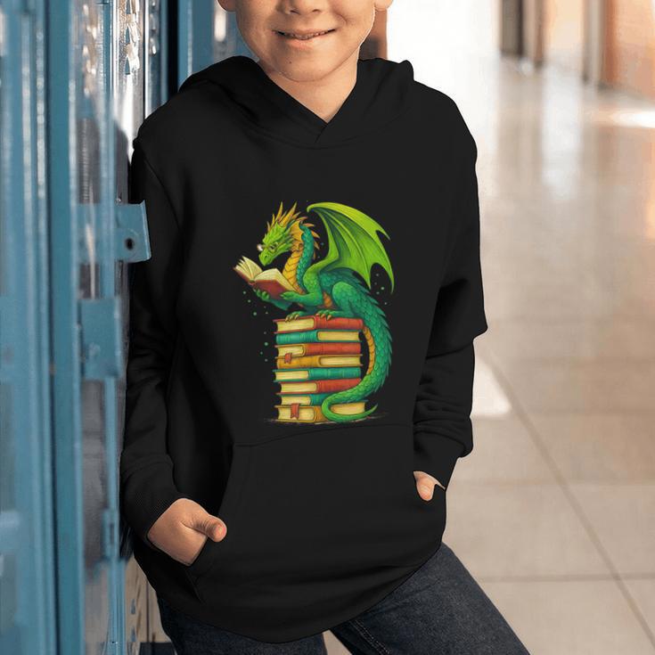 Dragon Reading Books Matching Bookworm Readers Librarian Graphic Youth Hoodie Dragon Reading Books Matching Bookworm Readers Librarian Graphic Youth Hoodie