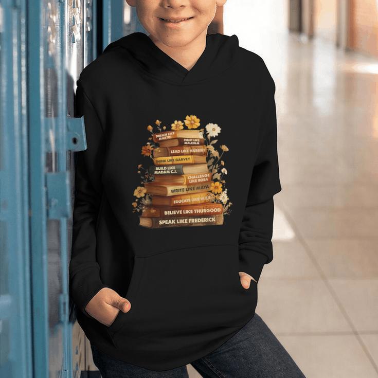 Dream Like Martin Floral Book History Month Women Men Graphic Youth Hoodie