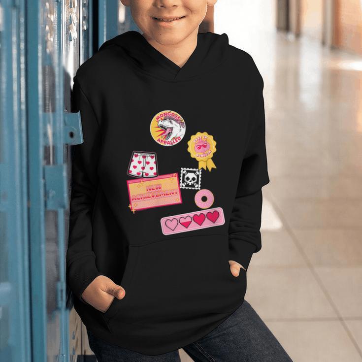 Dungeon Crawler Carl Colorful Sticker Collage LitRPG Book Graphic Youth Hoodie