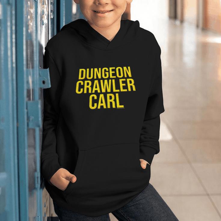 Dungeon Crawler Carl Yellow Text Logo LitRPG Series Book Graphic Youth Hoodie