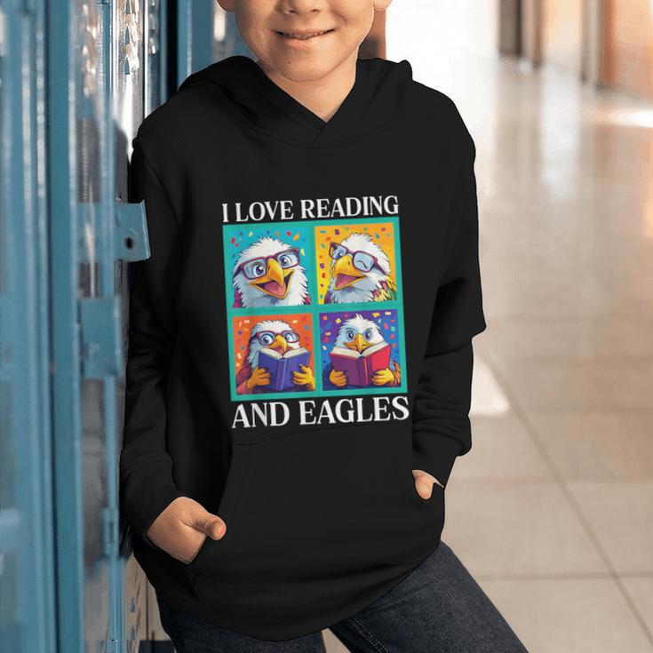 Eagle Love Reading And Eagles Child Book Lover Graphic Youth Hoodie Eagle Love Reading And Eagles Child Book Lover Graphic Youth Hoodie