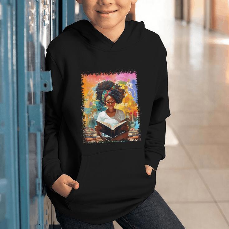 Educated Afro Girl Reading Book Lover History Month Graphic Youth Hoodie Educated Afro Girl Reading Book Lover History Month Graphic Youth Hoodie