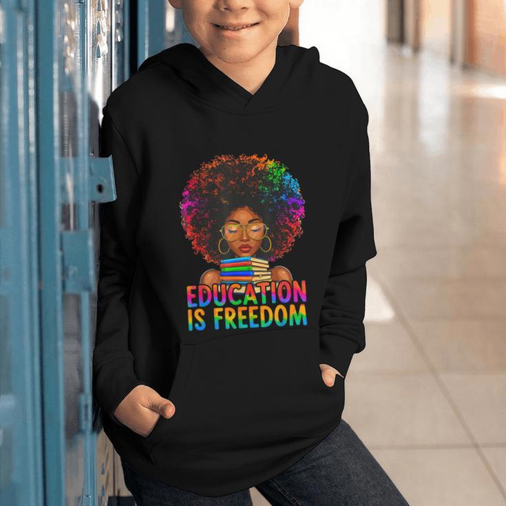 Education Is Freedom Teacher Books History Month Graphic Youth Hoodie Education Is Freedom Teacher Books History Month Graphic Youth Hoodie