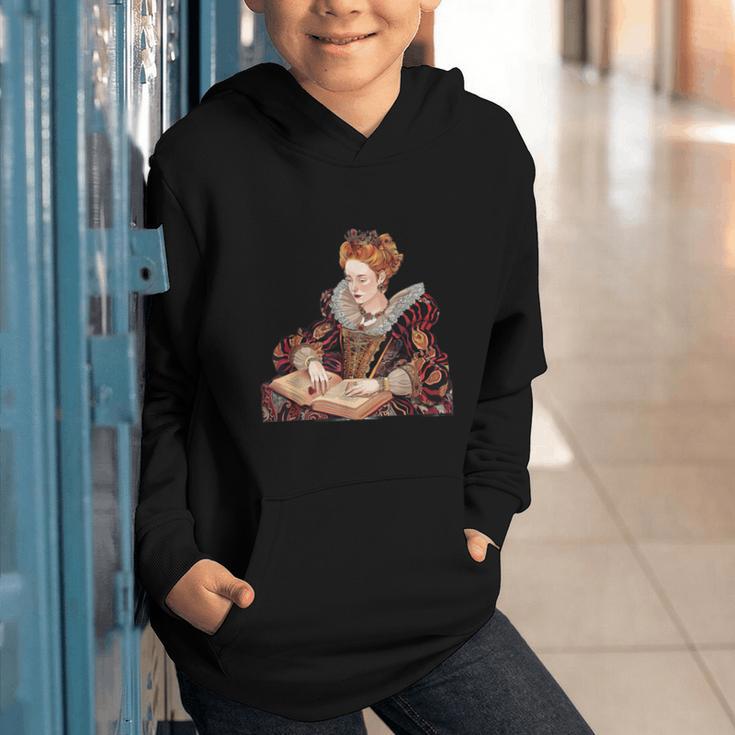 Elizabeth I Reading A Book Graphic Youth Hoodie Elizabeth I Reading A Book Graphic Youth Hoodie