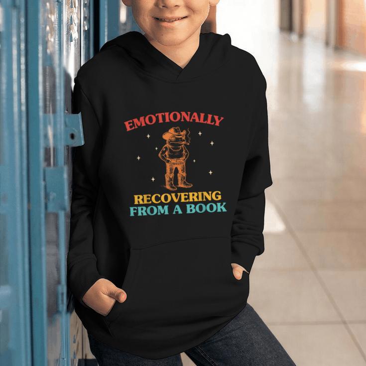 Emotionally Recovering From A Book Frog Graphic Youth Hoodie Emotionally Recovering From A Book Frog Graphic Youth Hoodie
