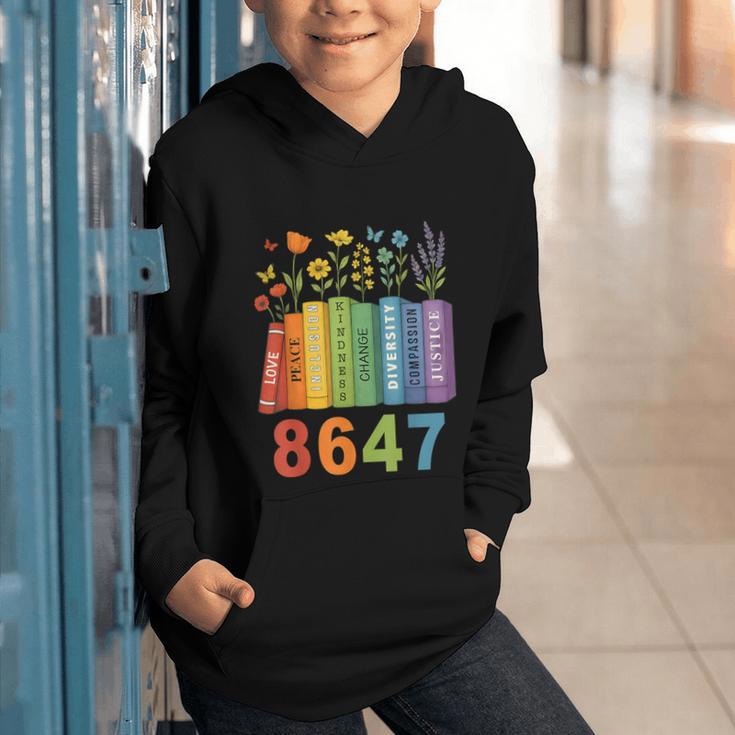 Equal Rights Book Flower Resist 86 47 Feminist Women Rights Graphic Youth Hoodie