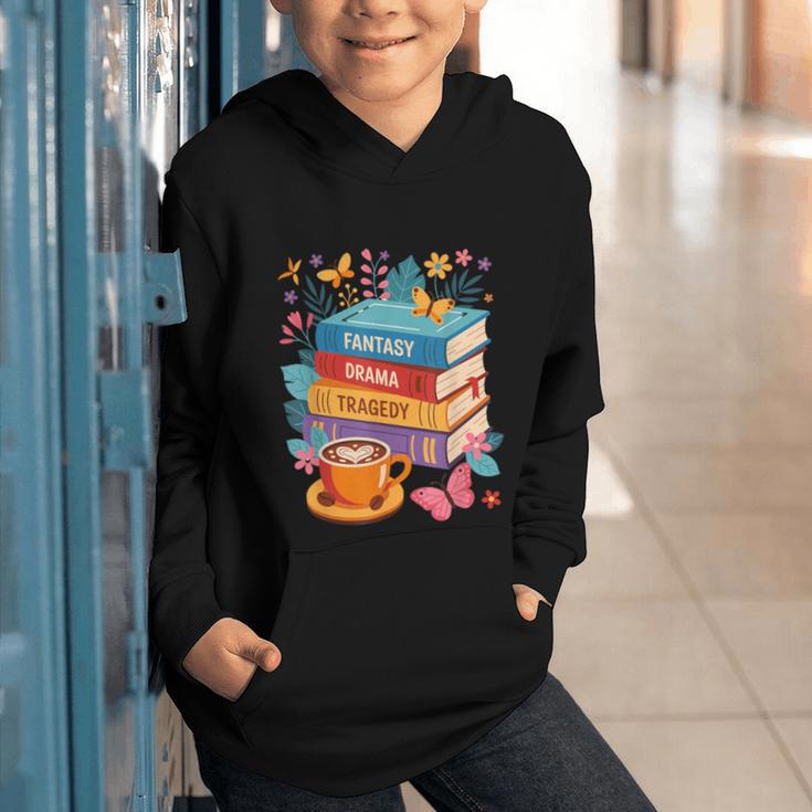 Fantasy Drama Tragedy Books Subtle Anti-Trump Graphic Youth Hoodie Fantasy Drama Tragedy Books Subtle Anti-Trump Graphic Youth Hoodie