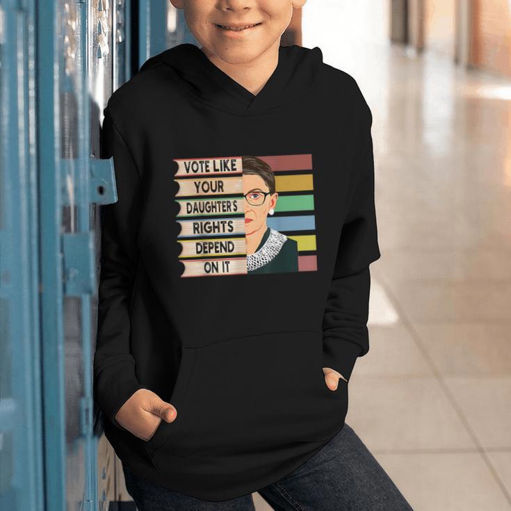 Feminist Ruth Bader Ginsburg RBG Quote Girl With Book Women Graphic Youth Hoodie Feminist Ruth Bader Ginsburg RBG Quote Girl With Book Women Graphic Youth Hoodie
