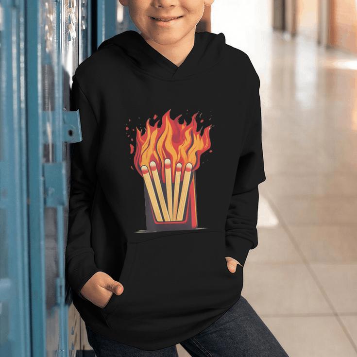 Flames And Lighter Costume For Matchbook Lovers Graphic Youth Hoodie Flames And Lighter Costume For Matchbook Lovers Graphic Youth Hoodie