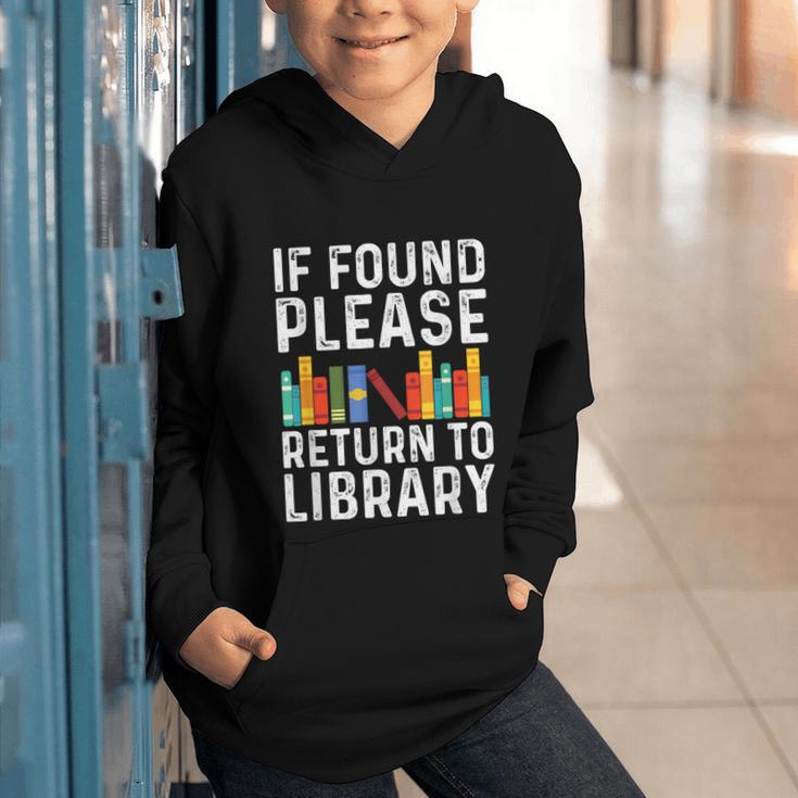 If Found Please Return To Library Book Lover Graphic Youth Hoodie