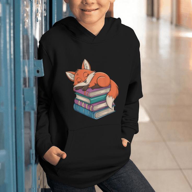 Fox Reading Book Pajama Sleep Graphic Youth Hoodie