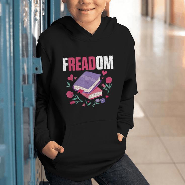 Freadom Anti Ban Books Freedom To Read Book Reading Graphic Youth Hoodie