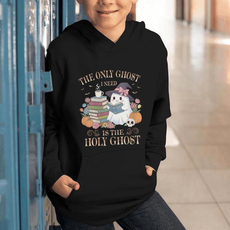 The Only Ghost I Need Is The Holy Ghost Books Reading Lovers Graphic Youth Hoodie