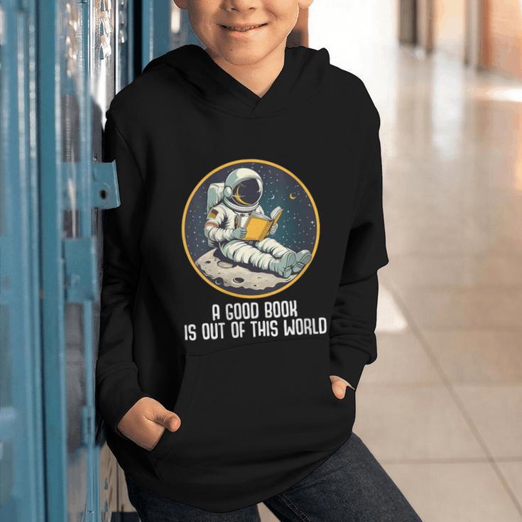 Good Book Is Out Of This World Space Reading Lover Graphic Youth Hoodie