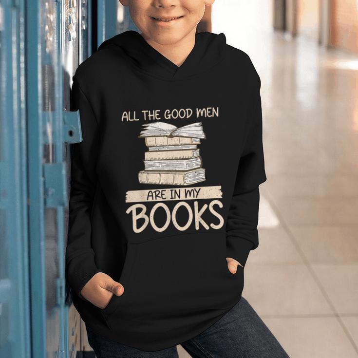All The Good Men Are In My Books Romance Novel Graphic Youth Hoodie