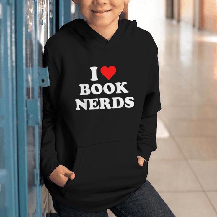 I Heart Book Nerds Book Readers Cute Graphic Youth Hoodie