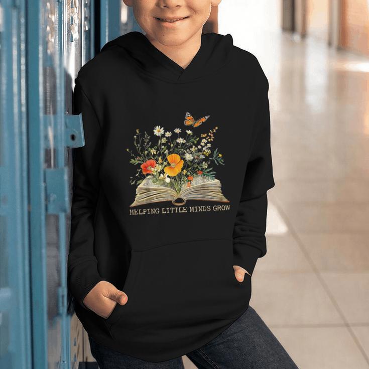 Helping Little Minds Grow Floral Book Education SPED Teacher Graphic Youth Hoodie Helping Little Minds Grow Floral Book Education SPED Teacher Graphic Youth Hoodie