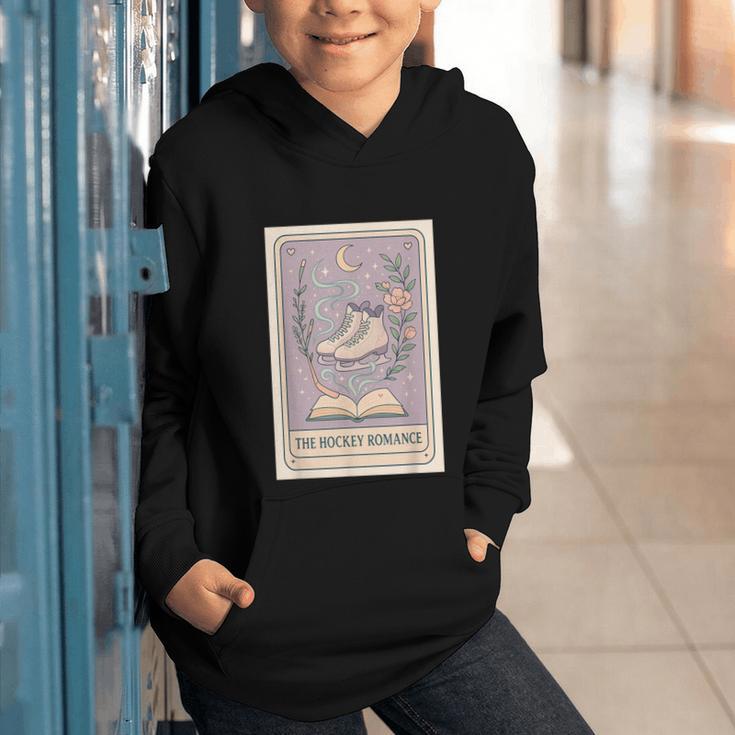 Hockey Romance Tarot Card Books Reader Cozy Reading Graphic Youth Hoodie