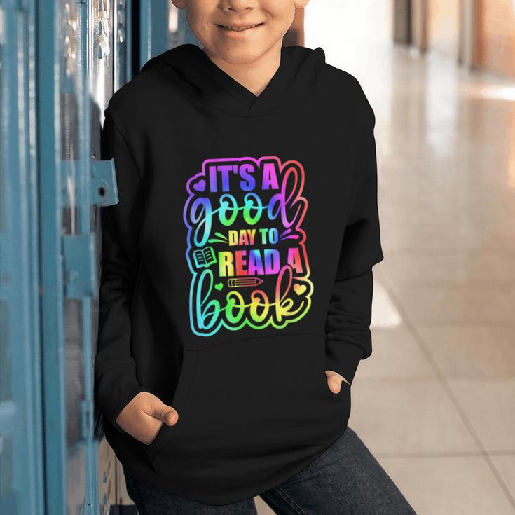 Its A Good Day To Read Book Kids Boys Girls Reading Graphic Graphic Youth Hoodie