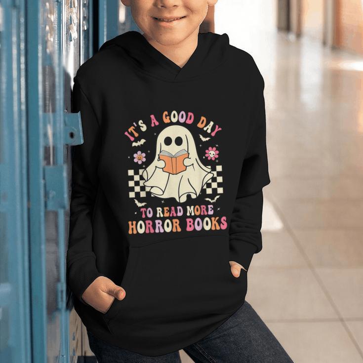 It's A Good Day To Read More Horror Books Halloween Graphic Youth Hoodie