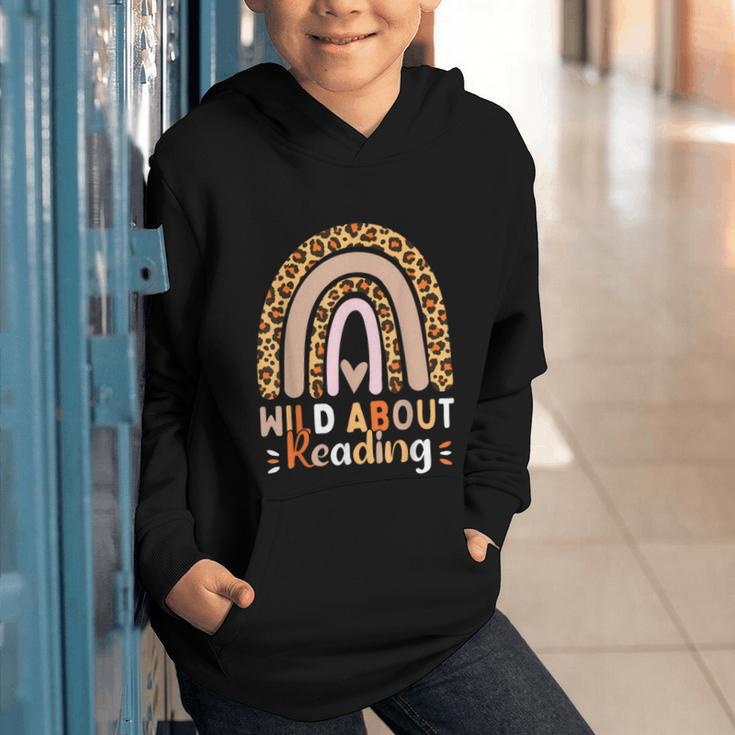 Leopard Teacher Wild About Reading Books Reader Librarian Graphic Youth Hoodie Leopard Teacher Wild About Reading Books Reader Librarian Graphic Youth Hoodie