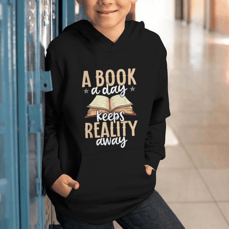 Librarian A Book A Day For Book Lover Reading Library Graphic Youth Hoodie
