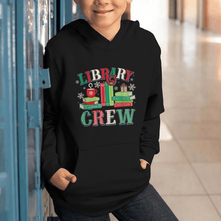 Library Crew Book Lovers Reader Teacher Librarian Christmas Graphic Youth Hoodie