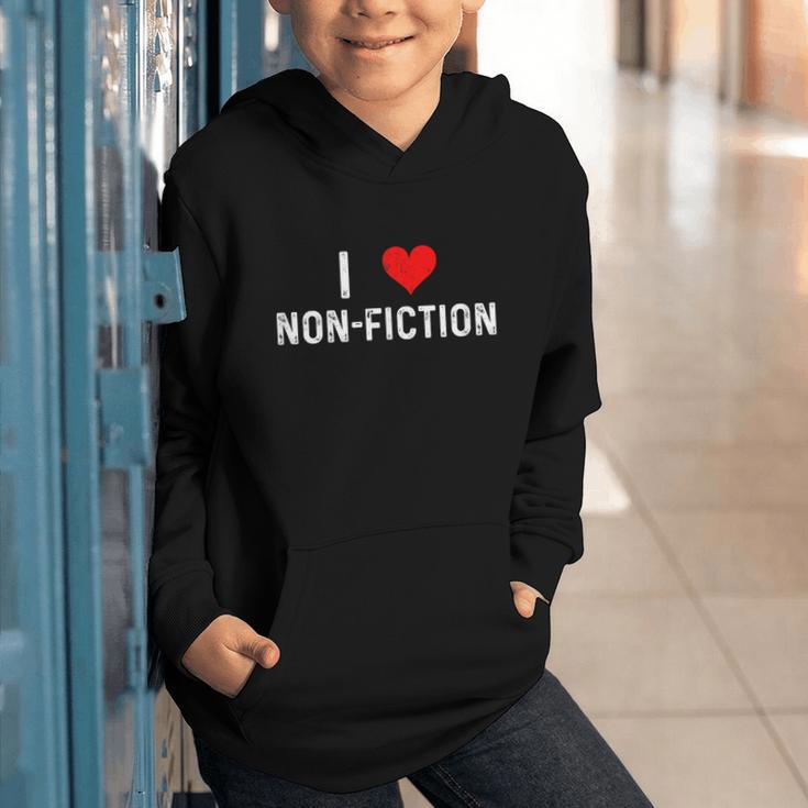 I Love Non Fiction Heart Books Reading Writing Writer Read Graphic Youth Hoodie I Love Non Fiction Heart Books Reading Writing Writer Read Graphic Youth Hoodie