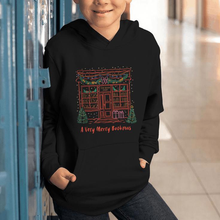 A Very Merry Bookmas Cozy Christmas Bookstore Holiday Cute Graphic Youth Hoodie A Very Merry Bookmas Cozy Christmas Bookstore Holiday Cute Graphic Youth Hoodie