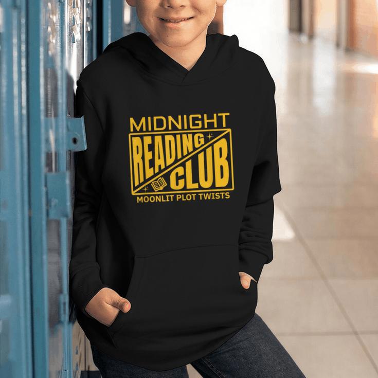 Midnight Reading Club Night Owl Book Readers Graphic Youth Hoodie