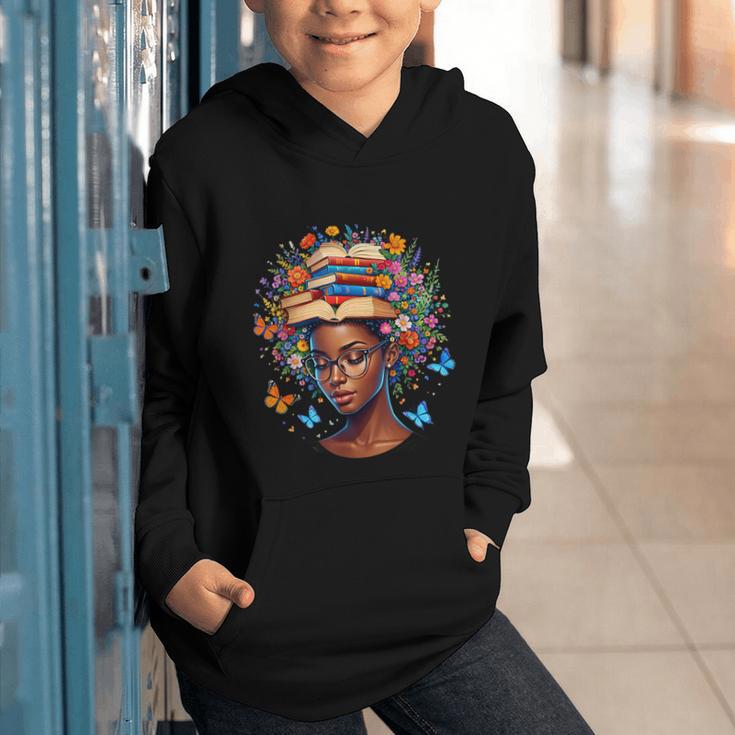 Month Honoring Past Inspiring Pride Melanin Book Graphic Youth Hoodie