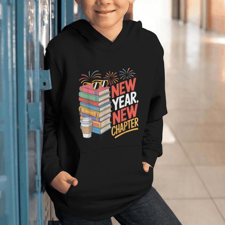 New Year New Chapter Book Lover Reader Graphic Youth Hoodie