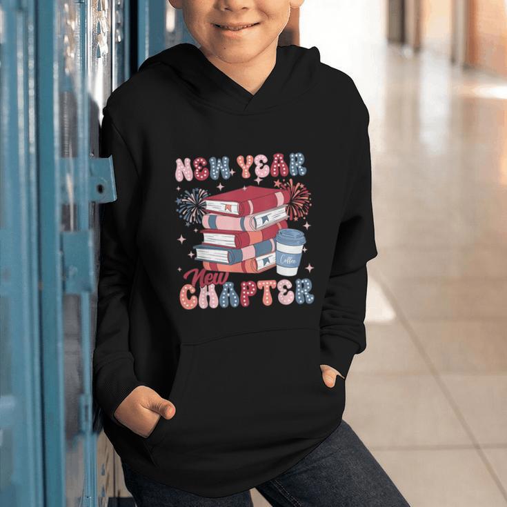 New Year New Chapter Happy New Year 2025 Book Lover Graphic Youth Hoodie