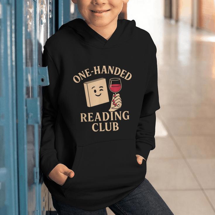 One-Handed Reading Club Smutty Book Lover Graphic Youth Hoodie One-Handed Reading Club Smutty Book Lover Graphic Youth Hoodie