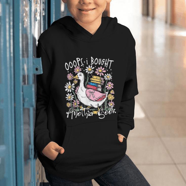 Oops I Bought Another Book Goose Bookish Graphic Youth Hoodie