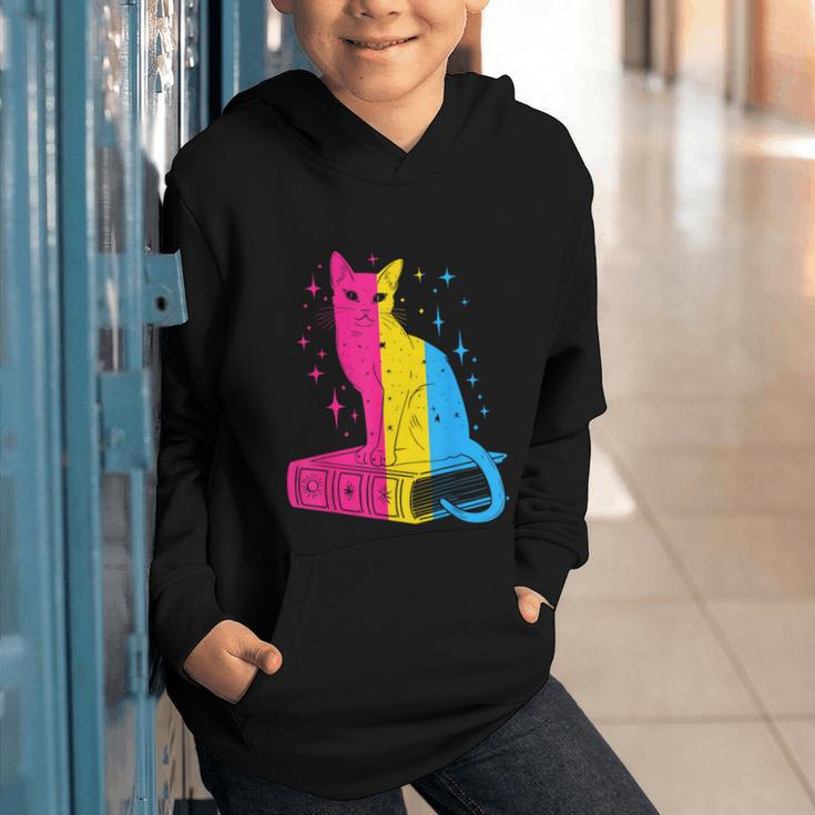 Pansexual Pride Celestial Cat Sitting Book LGBTQ Pan Colors Men Women Graphic Youth Hoodie Pansexual Pride Celestial Cat Sitting Book LGBTQ Pan Colors Men Women Graphic Youth Hoodie