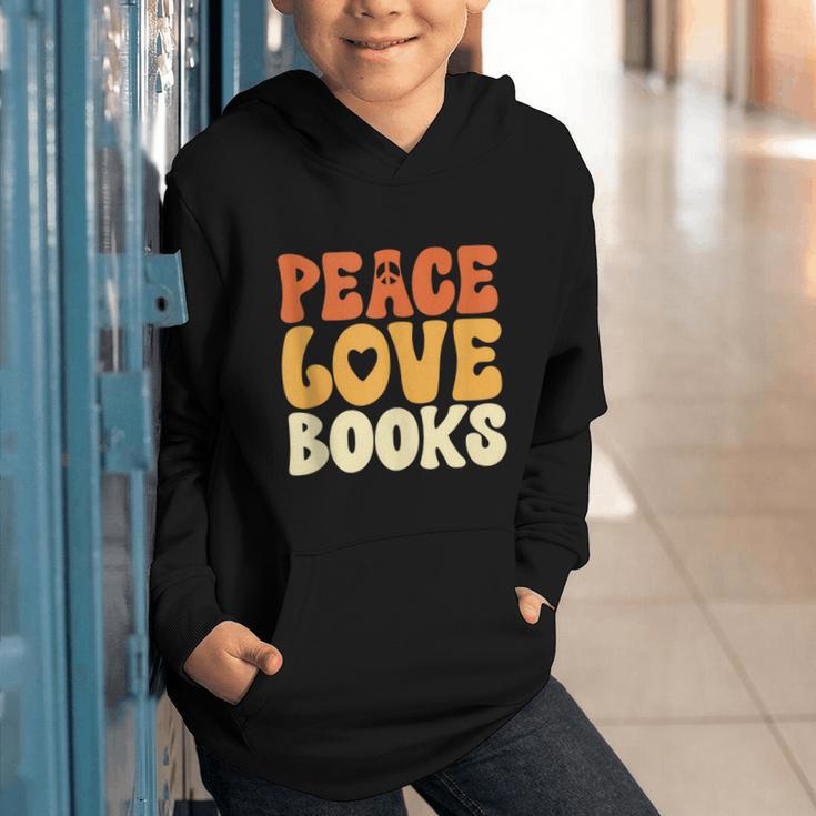 Peace Love Books Men Women Graphic Youth Hoodie