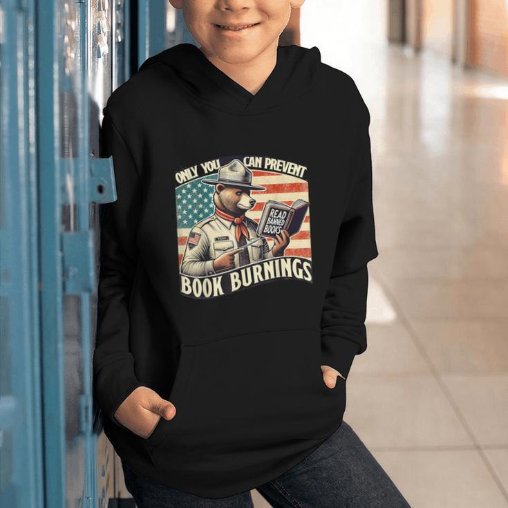 Only You Can Prevent Book Burnings Books Graphic Youth Hoodie