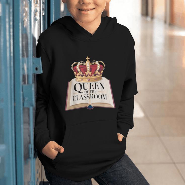Queen Of The Classroom Appreciation Royal Crown Book Graphic Youth Hoodie Queen Of The Classroom Appreciation Royal Crown Book Graphic Youth Hoodie