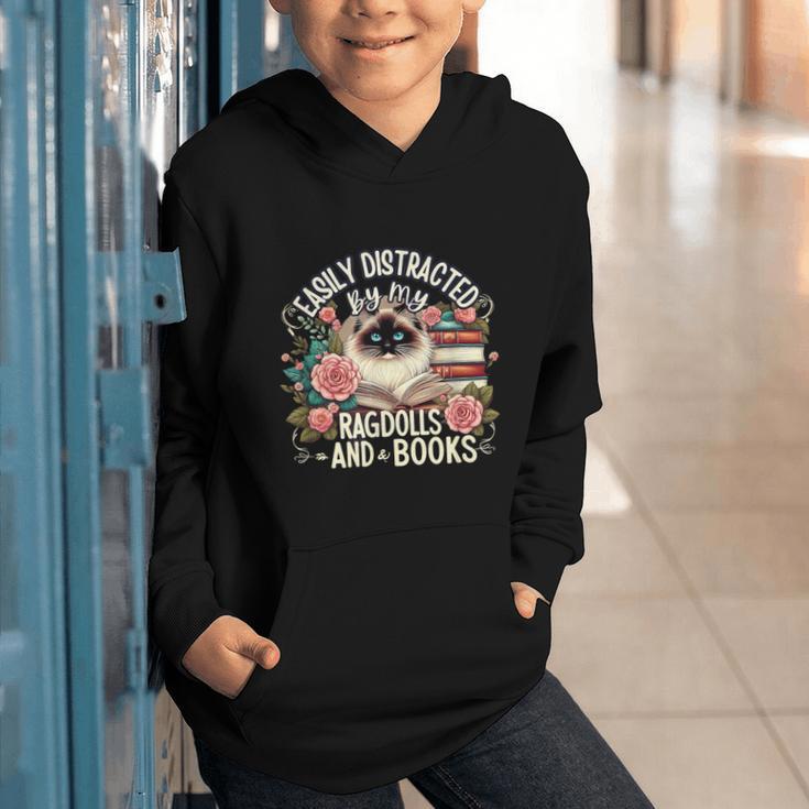 Ragdoll Lover Ragdoll Cat Ragdolls And Books Graphic Youth Hoodie