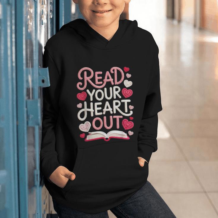 Read Your Cute Heart Out Teacher Librarian Love Reading Book Graphic Youth Hoodie Read Your Cute Heart Out Teacher Librarian Love Reading Book Graphic Youth Hoodie