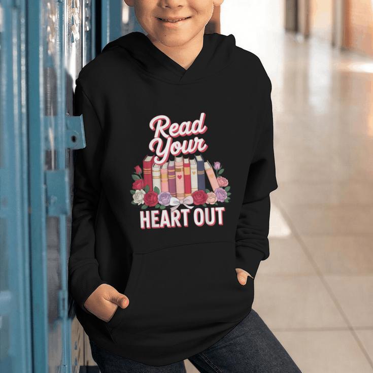 Read Your Heart Out Book Lover Reading Enthusiasts Floral Graphic Youth Hoodie Read Your Heart Out Book Lover Reading Enthusiasts Floral Graphic Youth Hoodie