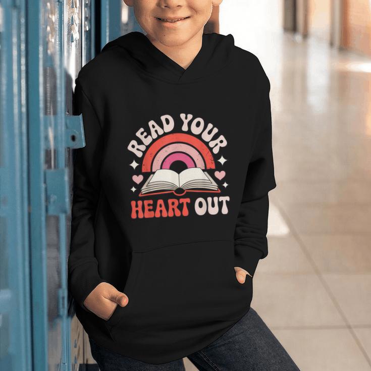 Read Your Heart Out Book Lovers Emotional Fall Vibes Graphic Youth Hoodie