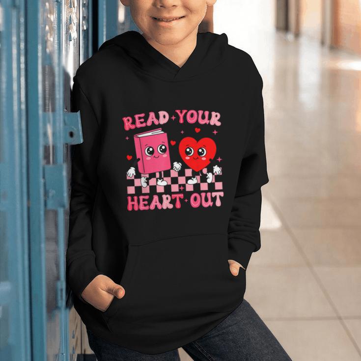 Read Your Heart Out Cute Reading Book Lover Graphic Youth Hoodie
