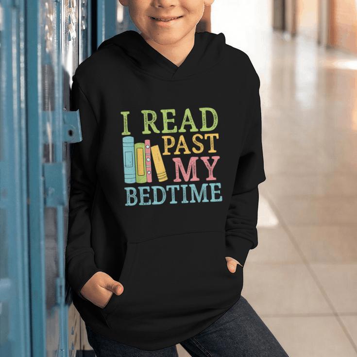 I Read Past My Bedtime Book Quote Humor Graphic Youth Hoodie
