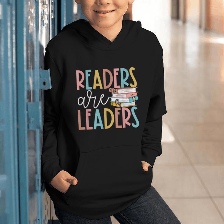 Readers Are Leaders Reading Book Lovers Teacher Women Kids Graphic Youth Hoodie