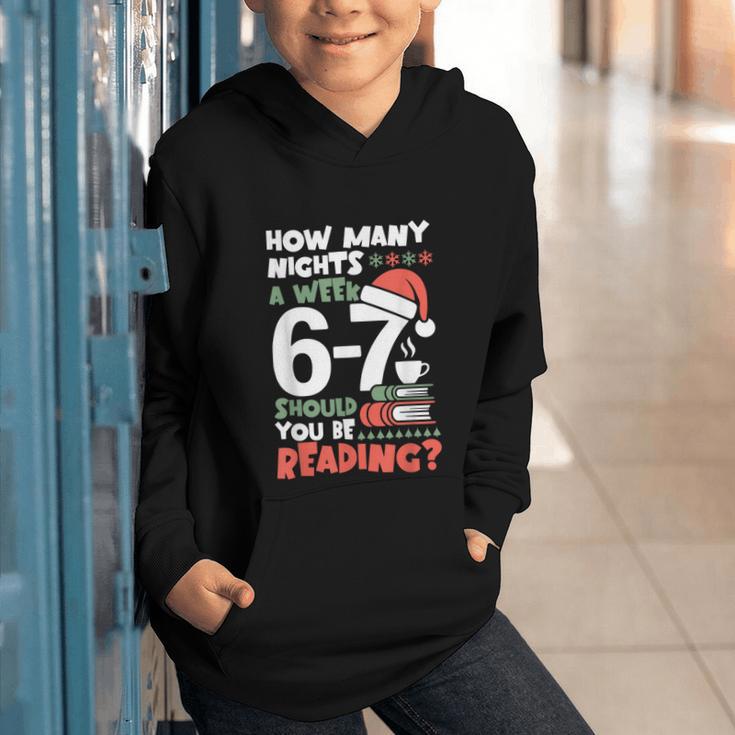 Reading 67 Meme English Teacher Christmas Book Lover Graphic Youth Hoodie