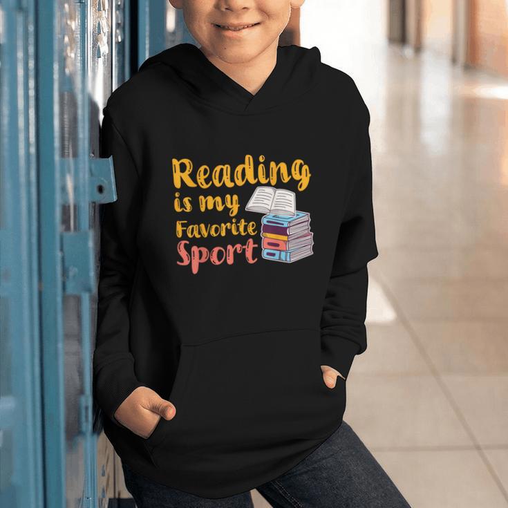 Reading Is My Favorite Sport Book Lovers Graphic Youth Hoodie