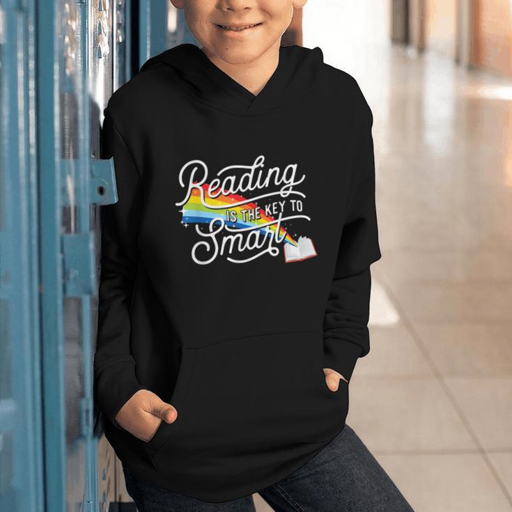 Reading Is The Key To Smart Book Lover Bookworm Reader Graphic Youth Hoodie